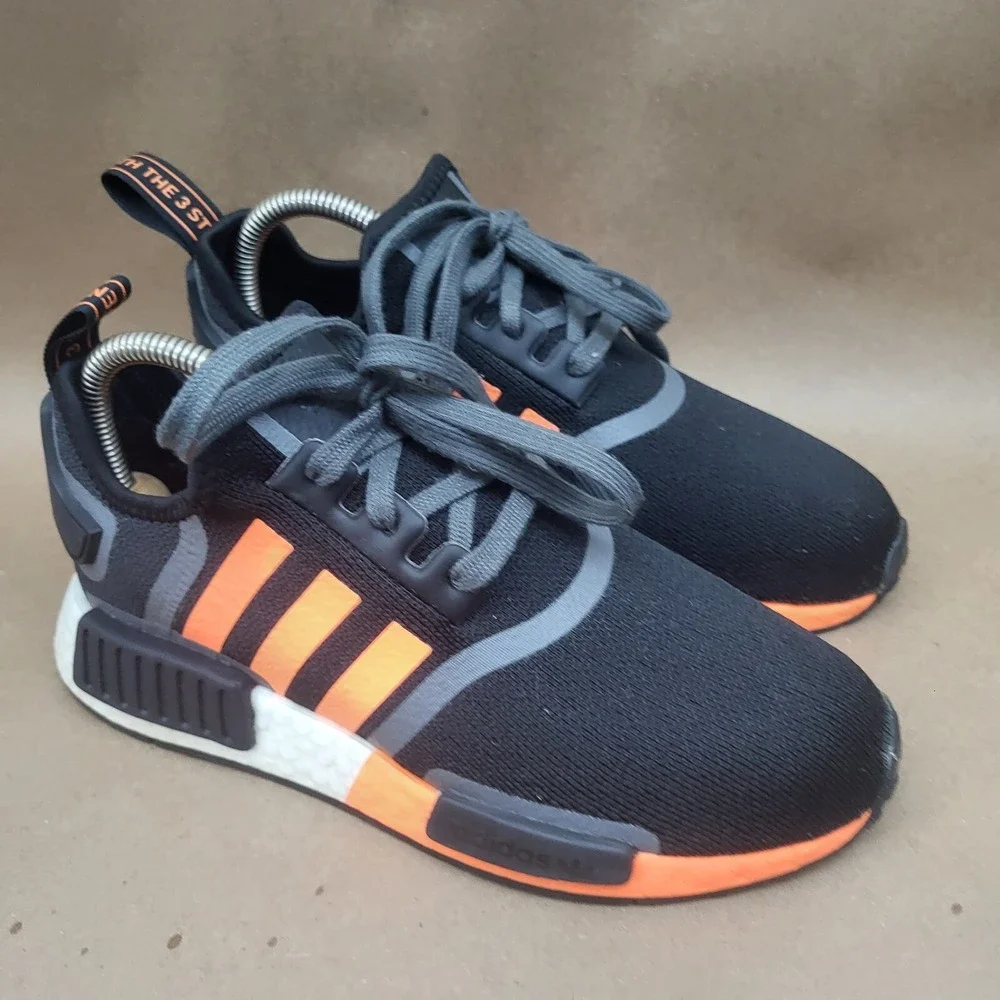 Adidas Size 6 Mens NMD R1 Black Screaming Orange Shoes Sneakers G55575